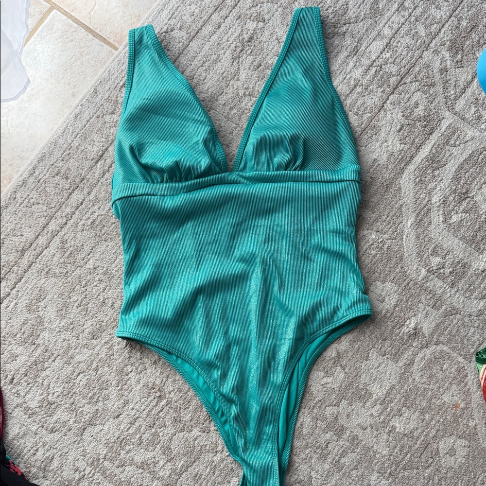 Cupshe Teal One Piece Swimsuit